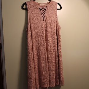 Mauve Lace Summer Dress